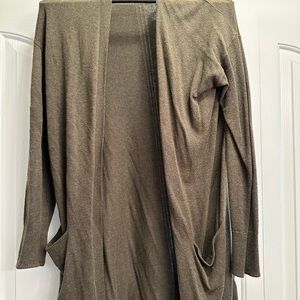 Old Navy olive green cardigan, size M